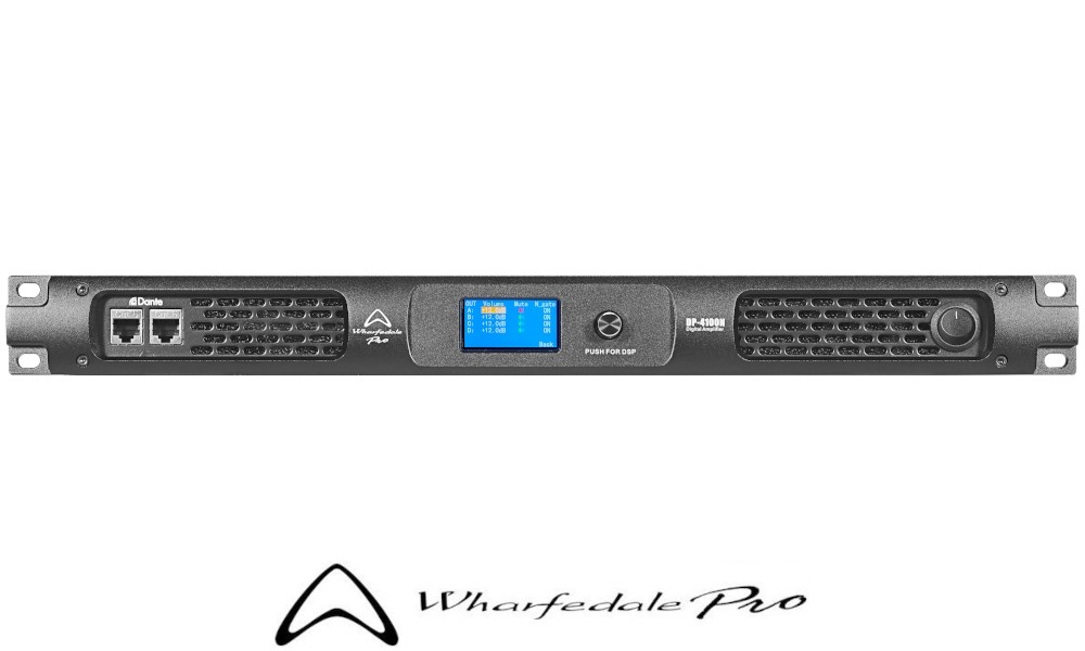 WHARFEDALE PRO DP-4100N MK2 Amplificateur digital 4 canaux, DSP, FIR, DANTE®, HI/LO-Z, 4 x 2890W RMS/2Ω