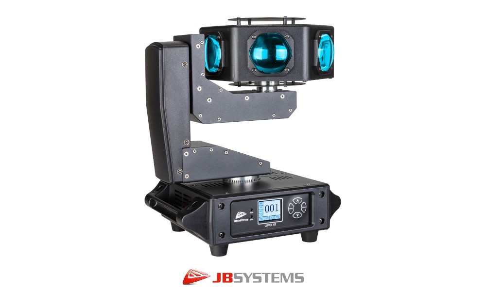 JB SYSTEMS UFO X1 Effet lumière rotatif et remplissant l'espace avec 6x40W LED RGBW, programmes intégrés, DMX