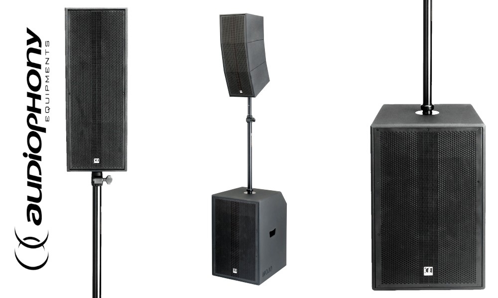 AUDIOPHONY MOJOCurveXL Système PA actif, DSP/BT/TSW, 1100W RMS