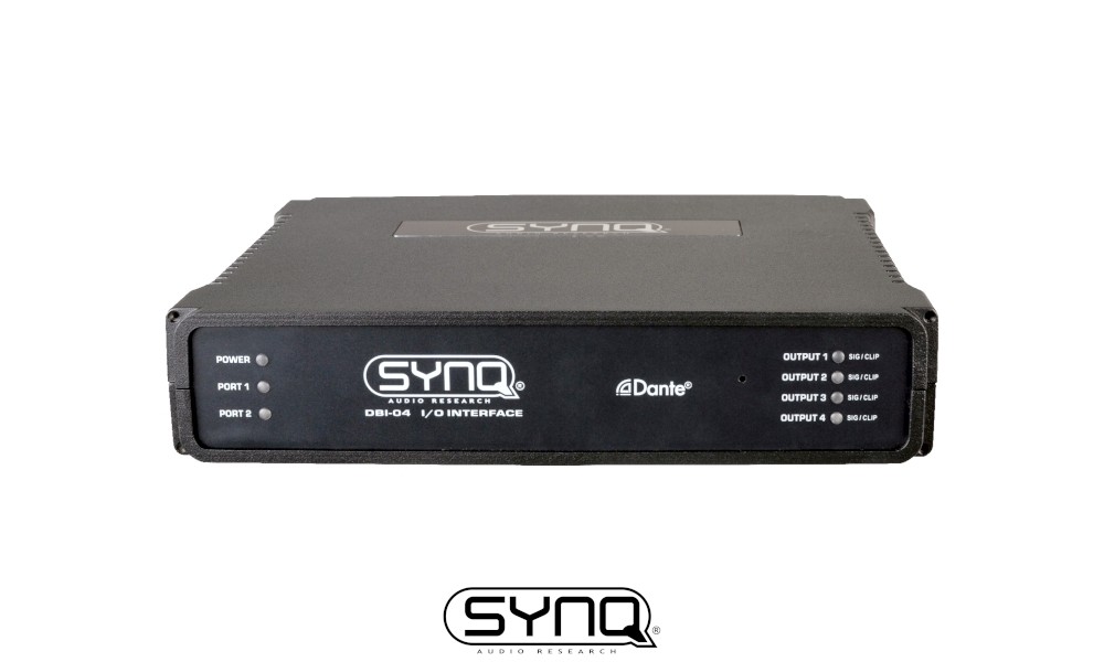 SYNQ DBI-04 Interface réseau Audio/DANTE® (Version d'installation) 4 sorties audio avec DSP