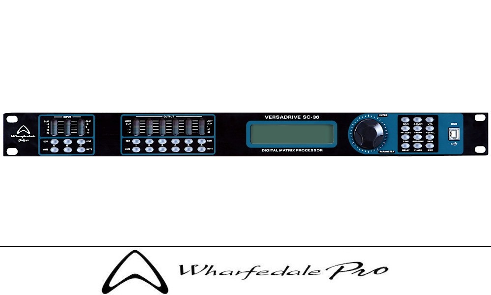 WHARFEDALE PRO VERSADRIVE SC-36 Processeur d'enceintes DSP 2IN/6OUT