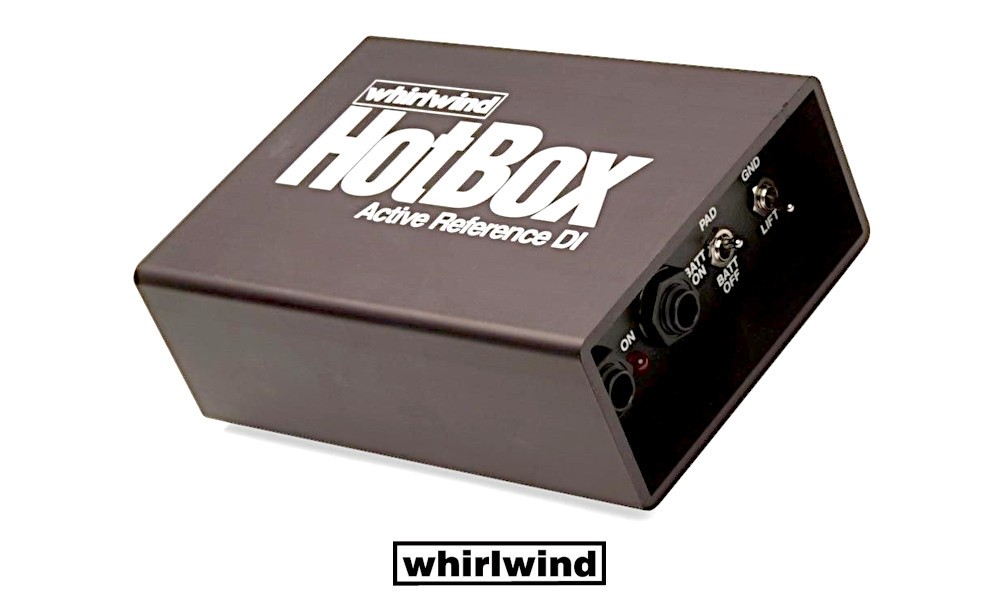 WHIRLWIND HOTBOX Boîte de direct active pour signal de ligne, d'instrument ou de haut-parleur, commutateur PAD, Groundlift, Jack 6.3mm-XLR/M