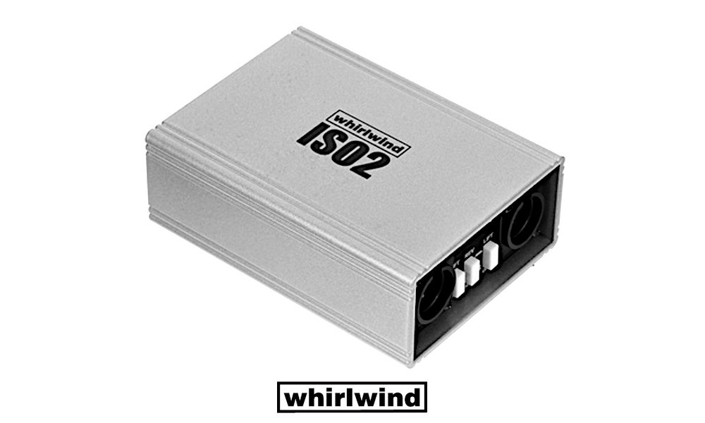 WHIRLWIND ISO-2 Dual Line Level Isolator - Symétrisation/isolation galvanique du signal de ligne, élimine les problèmes de masse et de ronflement, Groundlift, Phase, Jack 6.3mm/XLR/F-XLR/M