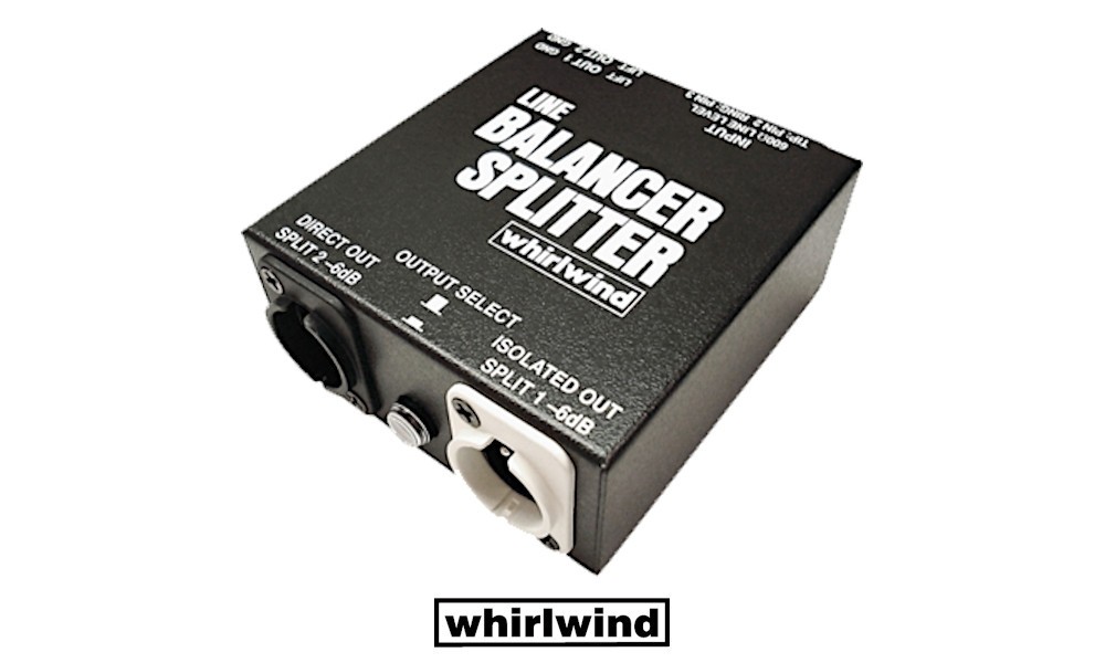 WHIRLWIND LBS - deux modes pour le signal ligne SPLIT divise le signal sur deux sorties ou ISO Symétrique & isolé, Groundlift, jack stéréo 6,3 mm, XLR/F-XLR/M