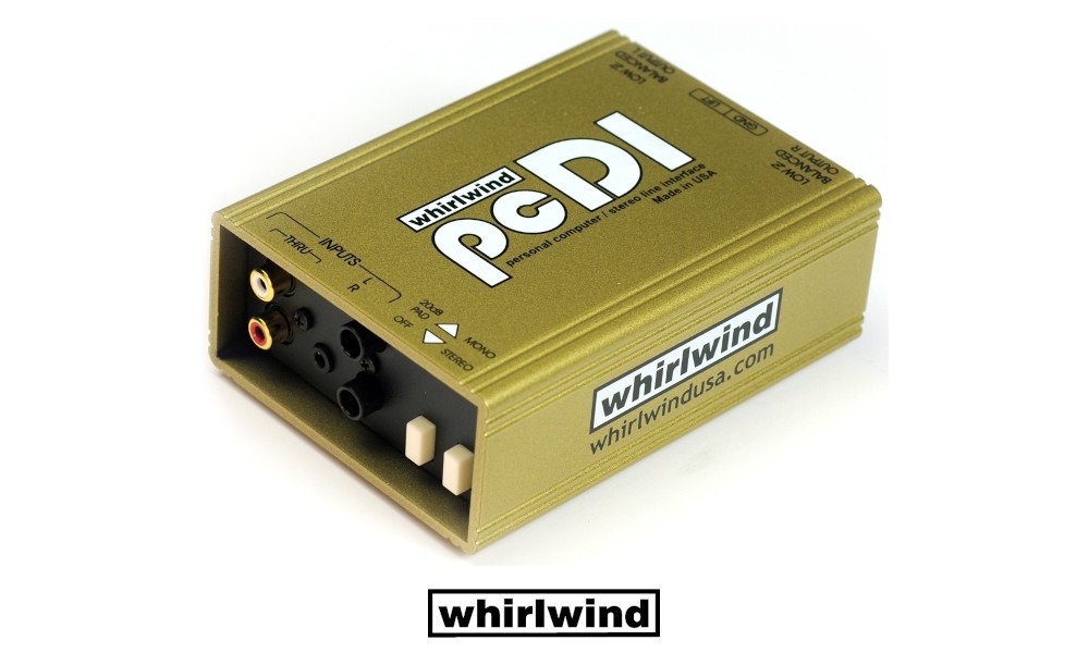 WHIRLWIND pcDI boîte de direct stéréo passive relie de manière optimale l'appareil audio au mixer, mono, PAD, Groundlift, RCA/Jack 3.5/6.3mm-XLR/M