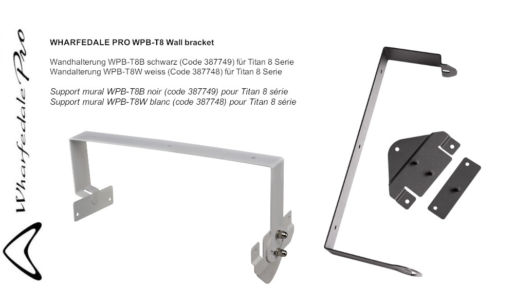 WHARFEDALE PRO WPB-T8 Support mural/plafond pour série Titan-8