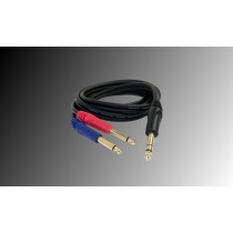 PROJECT HiGrade Câble audio 2 x Jack 6.3mm - 1 x Jack 6.3mm stéréo - 2m