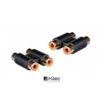 HILEC Adapter RCA/RCA Double adaptateur RCA femelle/femelle - Set à 2 pièces