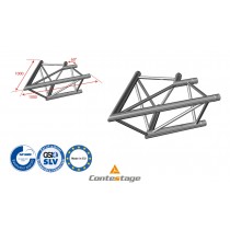 CONTESTAGE AG29-020 Angle triangulaire 60°, 2 Directions, finition ALU