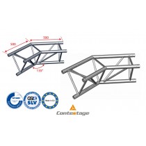 CONTESTAGE AG29-023 Angle triangulaire 135°, 2 Directions, finition ALU