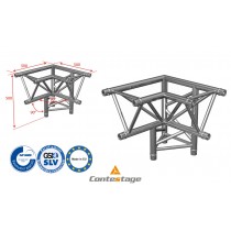 CONTESTAGE AG29-034 Angle triangulaire 90°, 3 Directions, finition ALU