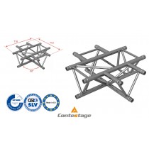 CONTESTAGE AG29-041 Angle croix triangulaire 90°, 4 Directions, finition ALU