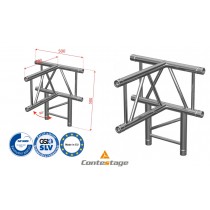 CONTESTAGE AGDUO-09 Angle 90° Droit - 4 Directions, finition ALU