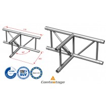 CONTESTAGE AGDUO-04 Angle 90° Droit - 3 Directions, finition ALU