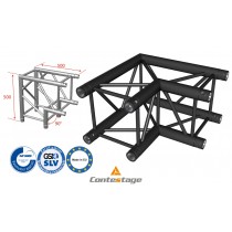 CONTESTAGE AGQUA-02 BLK Angle 90° - 2 Directions, finition NOIRE