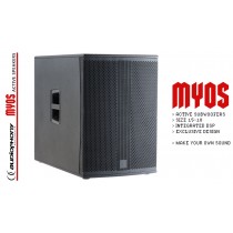 AUDIOPHONY MYOS-15ASUB Subwoofer actif  15" avec DSP, 1000W RMS/2000W Peak