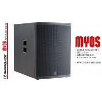 AUDIOPHONY MYOS-18ASUB Subwoofer actif  18" avec DSP, 1000W RMS/2000W Peak