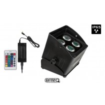 BRITEQ BT-AKKULITE IP MINI Projecteur LED 4x10W RGBWA, 17°/25°, accu, W-DMX, IP65