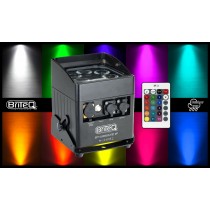 BRITEQ BT-AKKULITE IP Projecteur LED d'extérieur 6x10W RVB, blanc et ambre