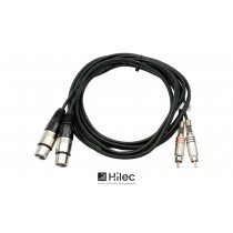 HILEC CL-25 Cordon ligne 2 x RCA mâle - 2 x XLR/F