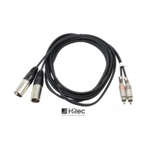 HILEC CL-25 Cordon ligne 2 x RCA mâle - 2 x XLR/F