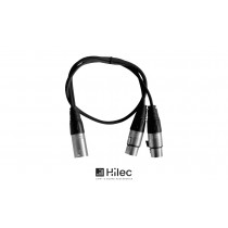 HILEC CL-29/0.6 - Y-câble adaptateur 1 x 3-pin XLRM vers 2 x 3-pin XLRF, longueur 60cm