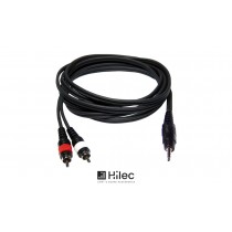 HILEC Câble audio Jack 3.5mm stéréo - 2 x RCA mâle