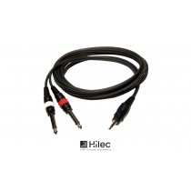 HILEC Câble audio Jack 3.5mm stéréo - 2 x Jack mono 6.3mm