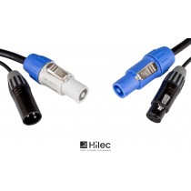 HILEC PC-COMBI-XLR3 - DMX-Câble combiné SEETRONIC POWERCON & XLR 3 pôles
