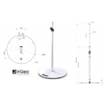 HILEC STICK-RW Pied pour enceinte avec embase lourde ronde - Blanc