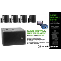 AUDIOPHONY iLINE INSTALL SET 1 BLACK - Systéme mono actif 510W, DSP