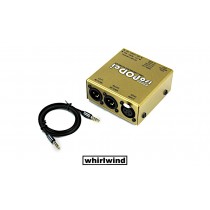 WHIRLWIND ISOPODci - convertit le signal audio et micro des appareils portables en signal stéréo symétrique, PAD, Groundlift, stéréo/mono, mini-jack 4 pôles 3.5mm-XLR/M