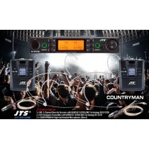 JTS RU8012-H6D SET Ensemble sans fil UHF à 2 canaux avec 2 Countryman H6-Headsets (cardioïd)