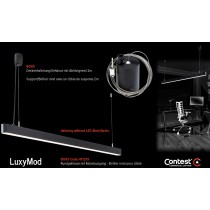 LuxyMod BoxS Support/Boîtier rond avec câble de suspente