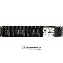 AUDIOPHONY PREZONE642 Mixeur 10 canaux. 2 sorties mono indépendantes,19/2U