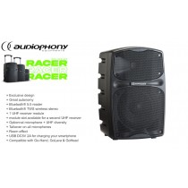 AUDIOPHONY RACER120/F5 Système sonorisation mobile 120W RMS avec Mediaplayer/BT/UHF-Receiver