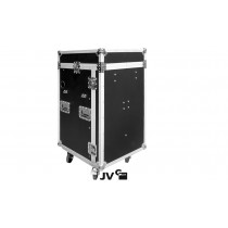 JV RACK CASE 10/18U Caisse de transport 19" avec roulettes/table - qualite-premium