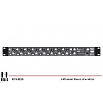 HILL ELECTRONICS RPS-1620 Mixer ligne stéréo à 8 canaux