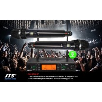 JTS RU8012-HM SET UHF-Système 2-canaux avec 2 microphones à main (Direct/cardioïde)