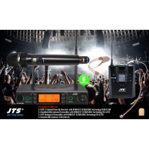 JTS RU8012-HMD SET UHF-Système 2-canaux avec micro main et serre-tête (cardioïde)