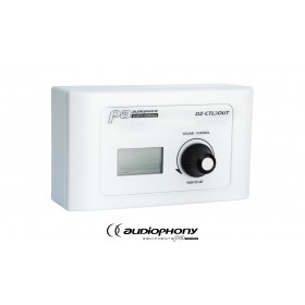 AUDIOPHONY DZ-CTL2OUT Controller avec écran LCD éclairé, commutateur rotatif pour entrée, zone, volume, 2 sorties ligne symétriques