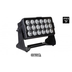 BRITEQ BTI-AKKUCHROMA Projecteur LED 18x10W RGBL LEDS, DMX, W-DMX, angle de faisceau 12°, accu, IP65