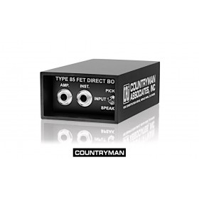 COUNTRYMAN TYP85 Boîtier de direct actif pour signal d'instrument ou de haut-parleur, commutateur pickup/speaker, Groundlift, Jack 6.3mm-XLR/M
