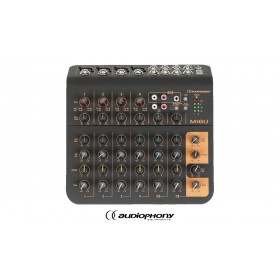 AUDIOPHONY Mi6U Mixeur audio compact à 6 canaux avec interface USB