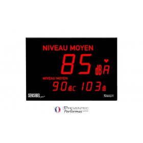 PREVENTEC SENSIBEL PRO+ Affichage niveau sonore  dB(A), dB(C), Lpc et tendance, enregistrement, microphone de mesure, serveur web, support