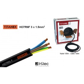 HILEC TIT-315 Câble professionnel TITANEX® HO7RNF 3x1,5mm² - 100m  