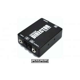 WHIRLWIND DIRECTOR Boîtier de direct passif pour signal de ligne, d'instrument ou de haut-parleur, Highcut, Groundlift, Jack 6.3mm-XLR/M