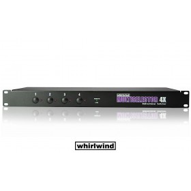 WHIRLWIND MULTISELECTOR 4X - Switcher bidirectionnel high-end pour signaux d'instruments ou d'amplis - commutation totalement silencieuse grâce à optoélectronique, jack-jack 6,3 mm