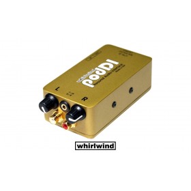 WHIRLWIND podDI - Boîte de direct/mixeur passif pour mixer une source mono ou stéréo vers un signal de sortie, Groundlift, RCA/minijack stéréo 3,5 mm-XL/R/M