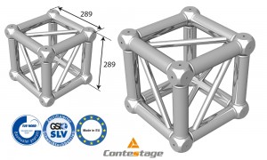 CONTESTAGE AGCUB290 Cube de jonction pour série QUA-290/QUATRO, finition ALU